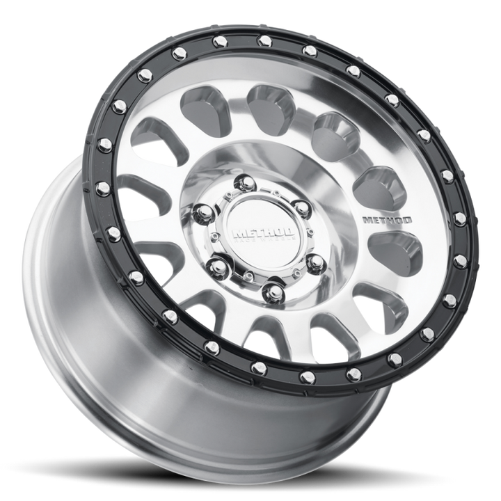 Method MR315 17x8.5 0mm Offset 6x135 87mm CB Polished Wheel - Gloss Black Lip